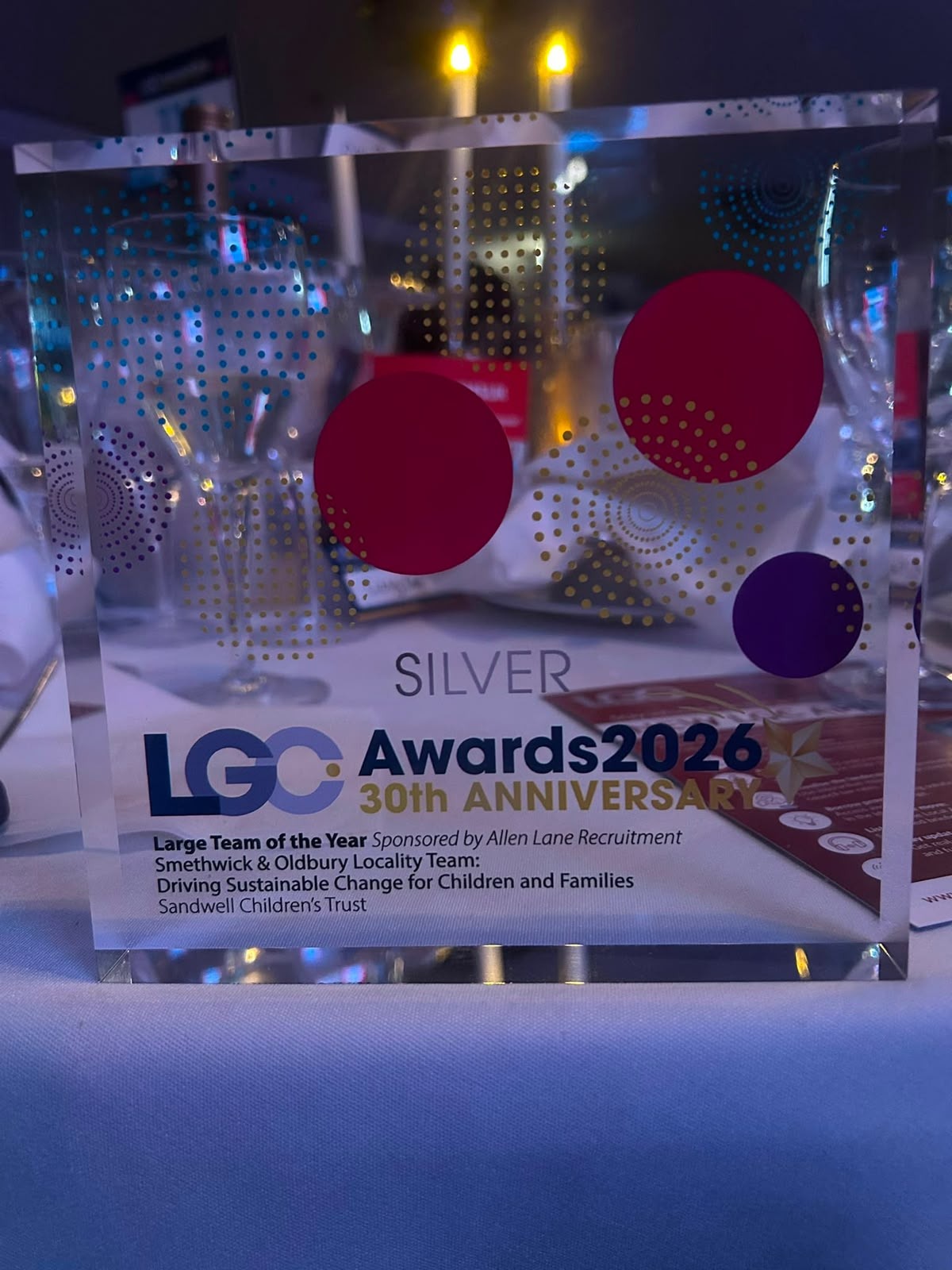 Glass silver award